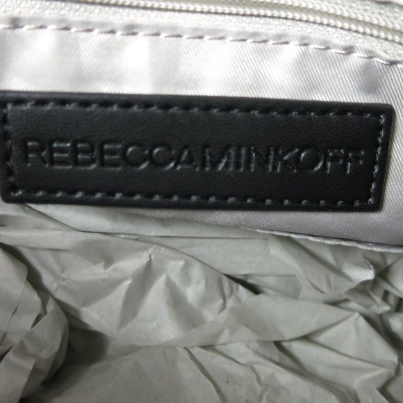Rebecca Minkoff Midnighter Medium Satchel Grey Nubuck Leather NWT - Picture 10 of 11